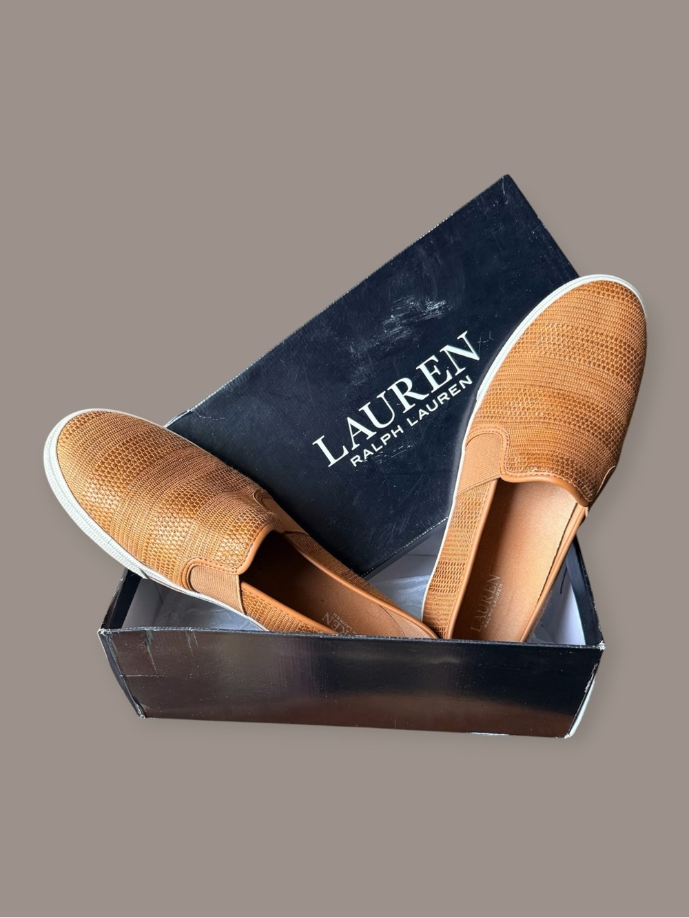 Lauren Ralph Jinny Woven Slip-On Loafers / Sneakers